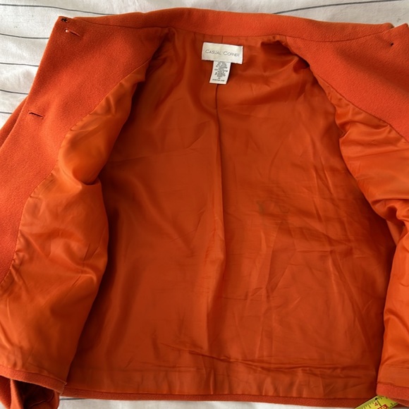 Vintage Boxy Cropped Orange Spring Jacket - Picture 4 of 11